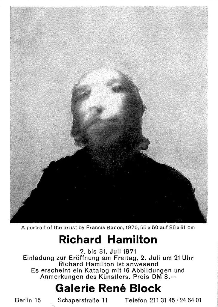 Richard Hamilton, Galerie René Block, Berlin 1971 (INVITATION) © the artist and SKD