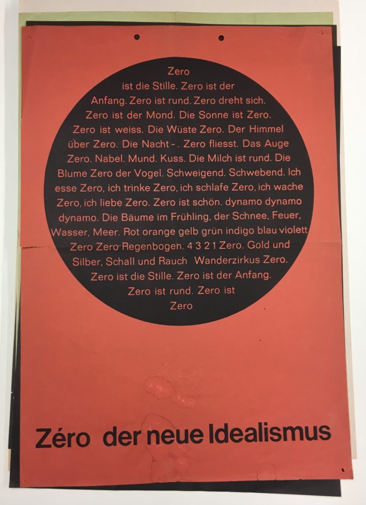 ZERO, Galerie Diogenes Berlin, 30.03.1963, 20h (until 30.4.2963) © Archiv Marzona, Staatliche Museen Berlin