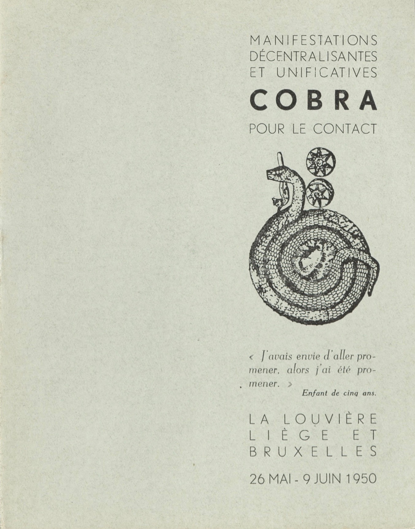 COBRA, La Louvière Liège et Bruxelles, 1950; Archiv der Avantgarden, Staatliche Kunstsammlungen Dresden