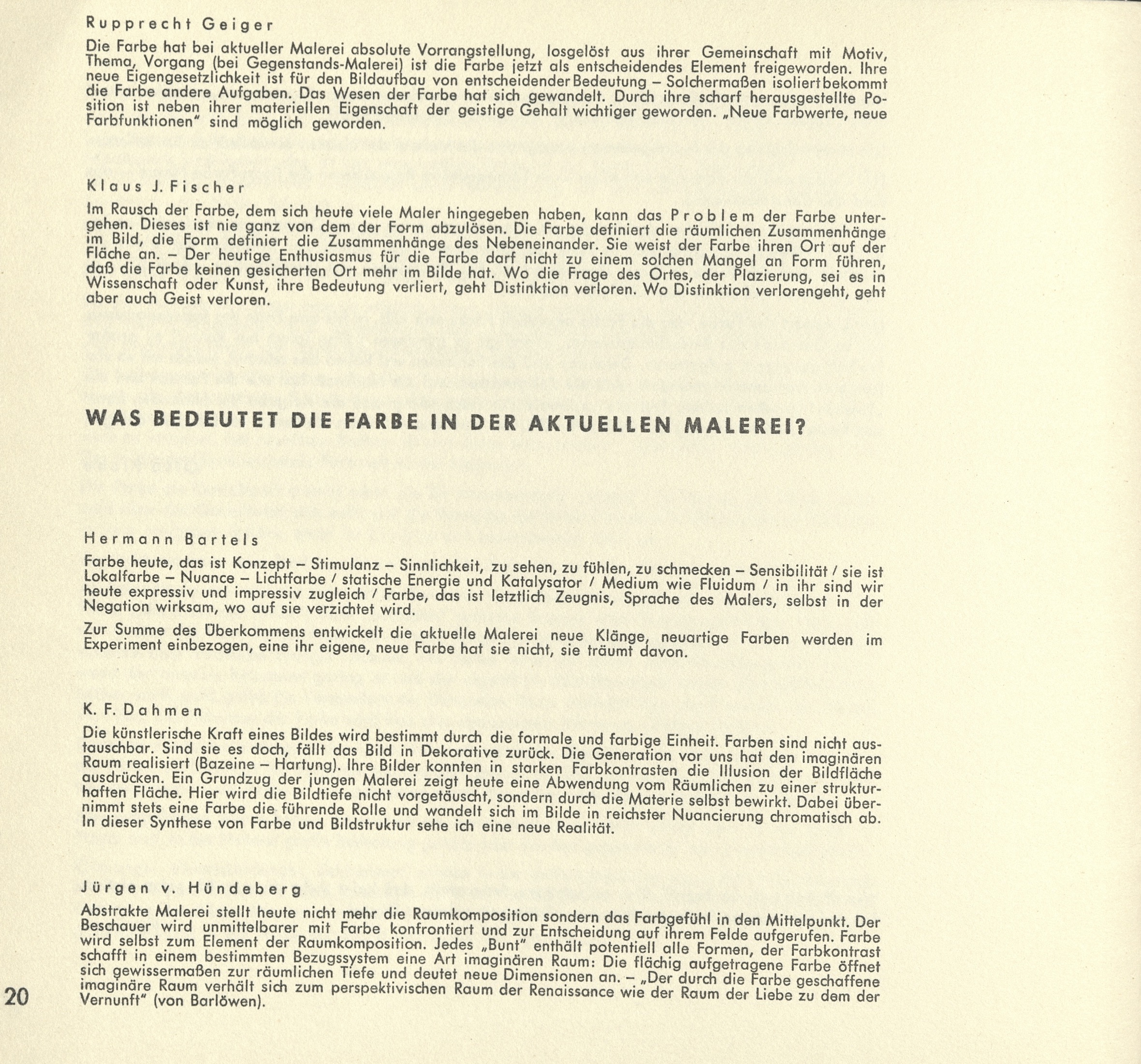 7. Abendausstellung der Gruppe ZERO, Düsseldorf 1958 (Catalogue); Archiv der Avantgarden, Staatliche Kunstsammlungen Dresden