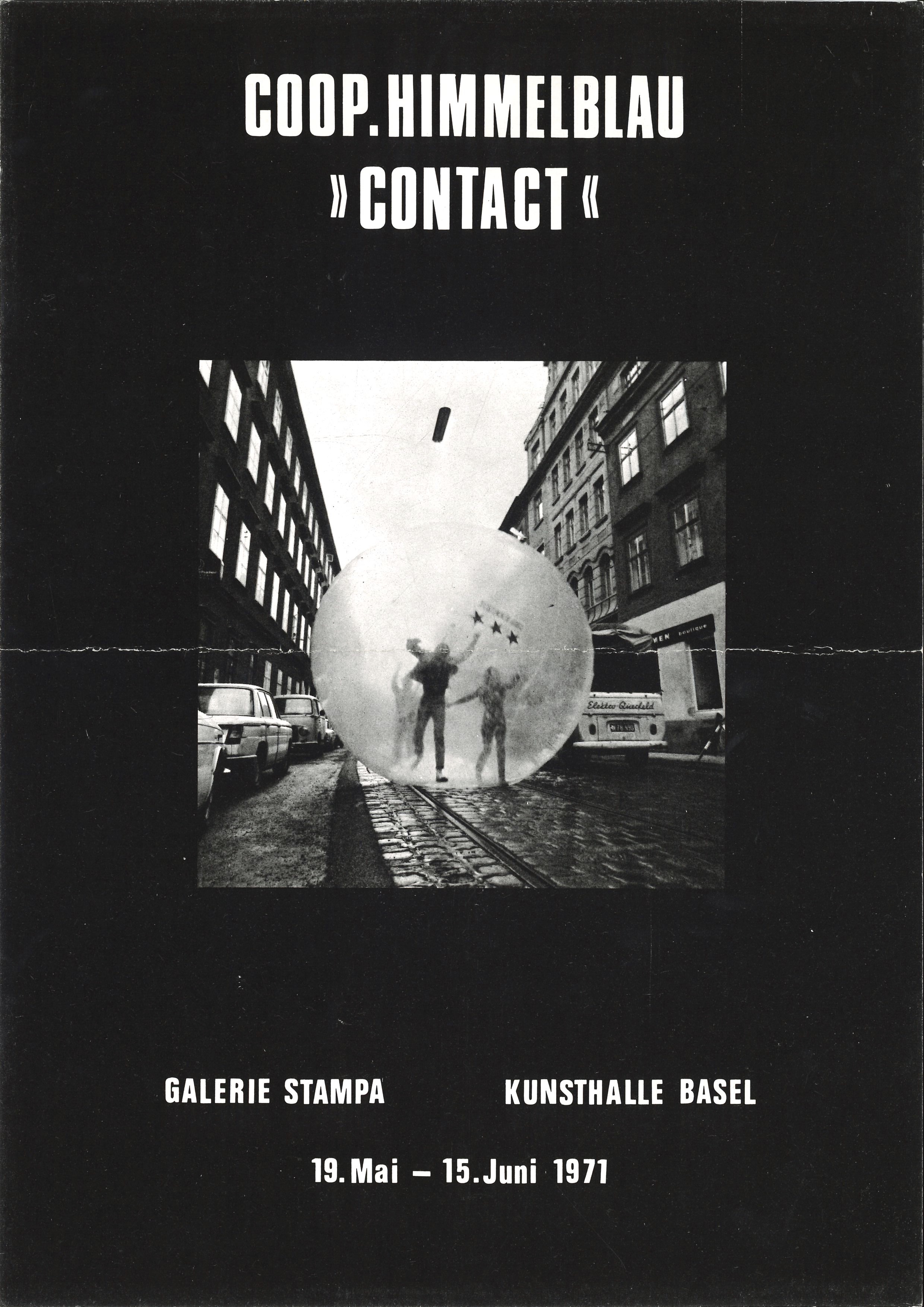 Galerie Stampa / Kunsthalle Basel, Coop Himmelb(l)au "Contact", 1971 (Announcement); Archiv der Avantgarden, Staatliche Kunstsammlungen Dresden