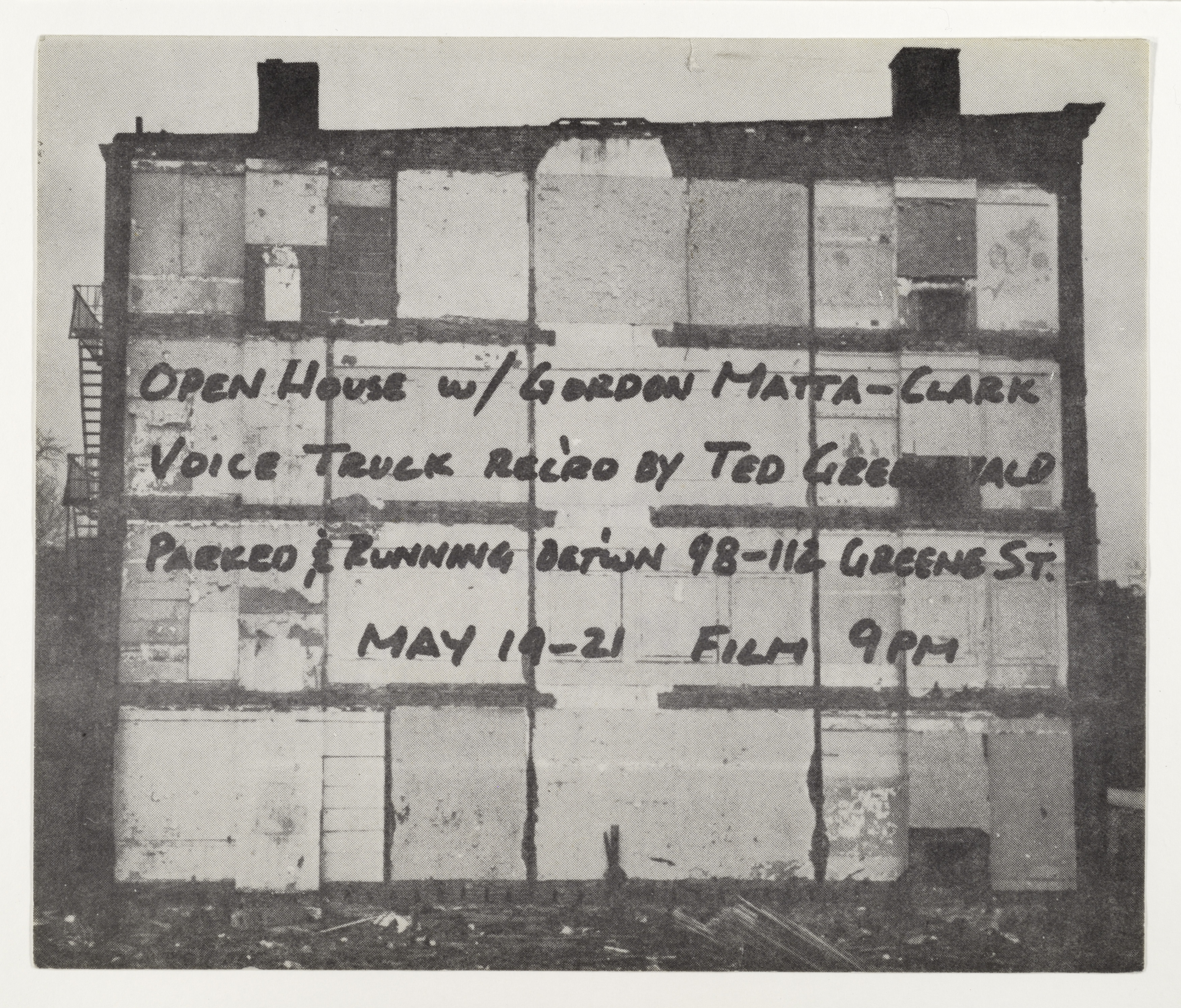 Gordon Matta-Clark, Open House, 112 Greene Street Gallery, New York, 1972; Sammlung Marzona, Kunstbibliothek – Staatliche Museen zu Berlin
